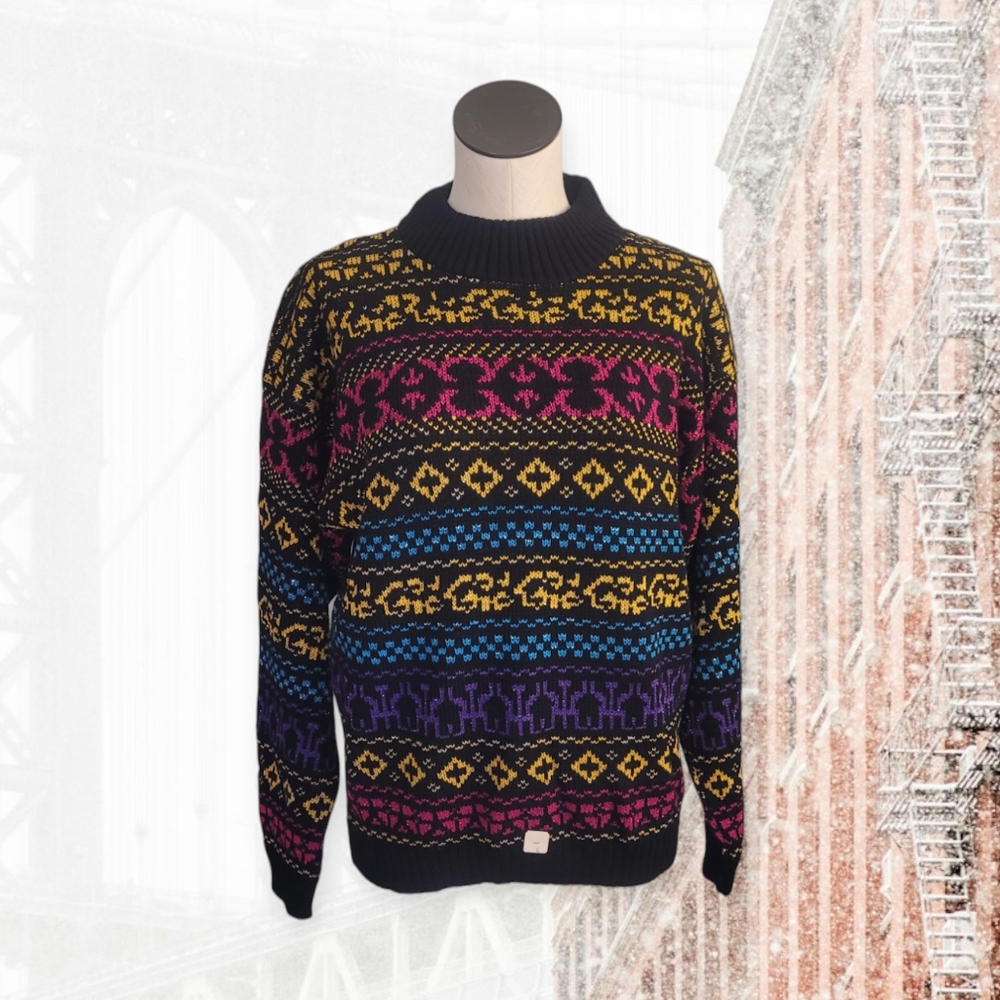 Vintage 80s Sweater with Metallic Thread Detail NWT